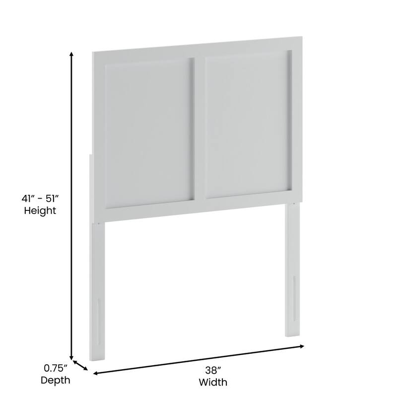 Contemporary Paneled Wooden Headboard Only