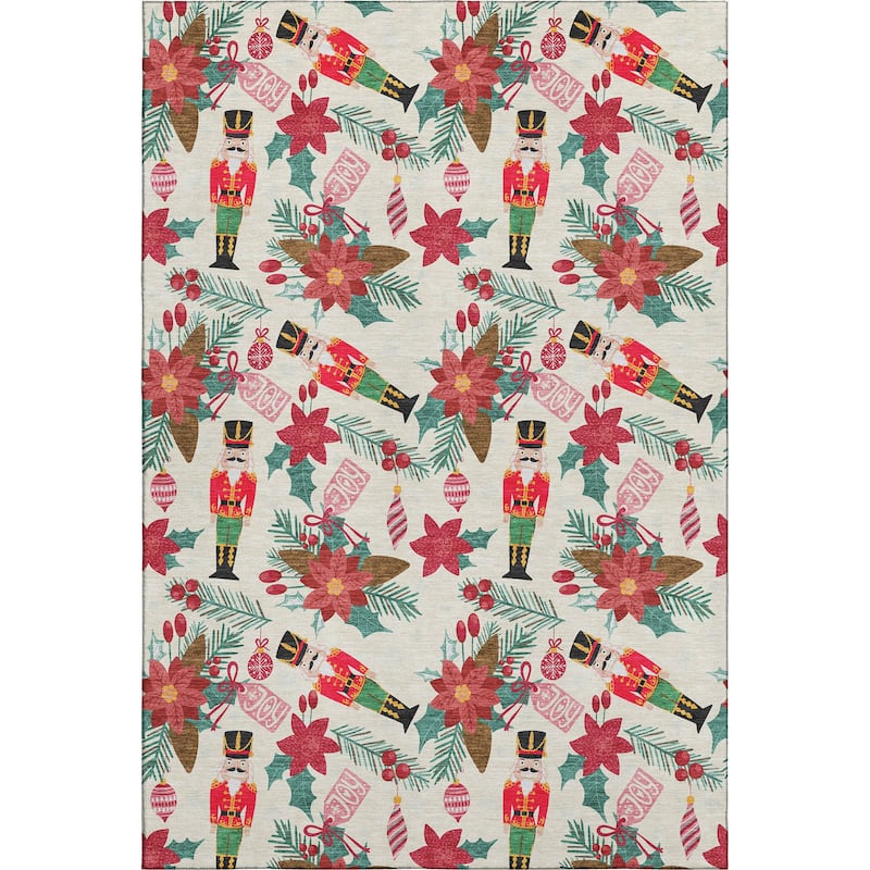 Premium Washable Super Soft Holiday Nutcracker Mayfield Rug