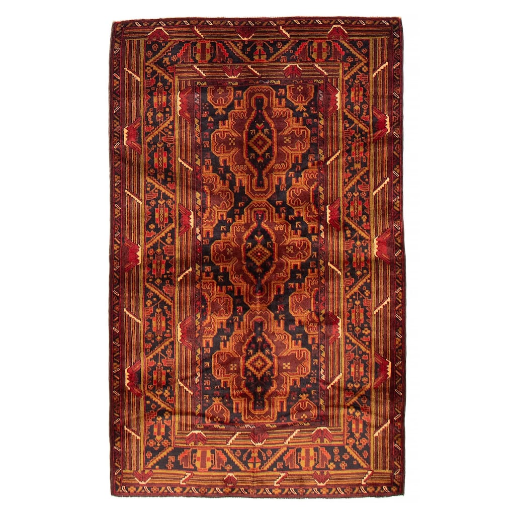 Teimani Red Rug 3'9" x 6'5" - 3'9 x 6'5