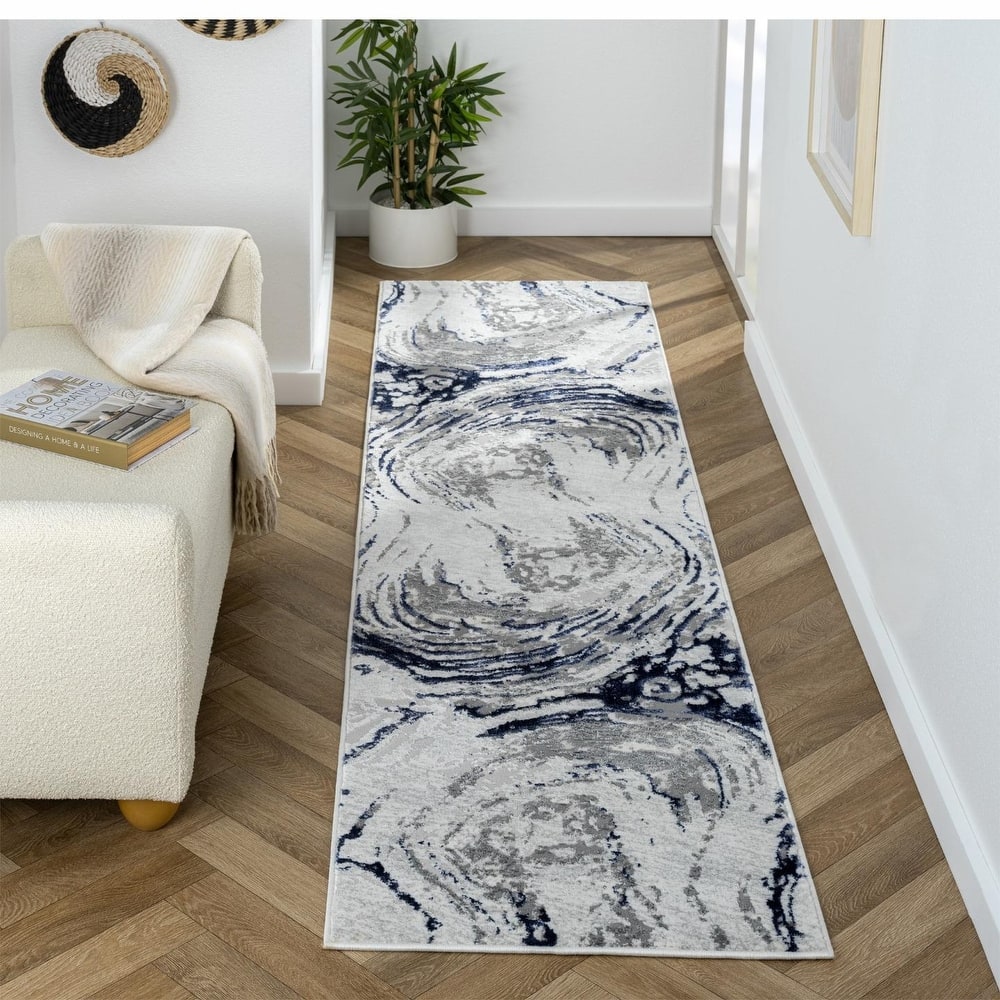 Luxe Weavers Marble Swirl Area Rug, Stain-Resistant Carpet