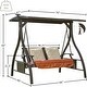 preview thumbnail 3 of 3, Patio Porch Swing 2 Person with Light and 2 Sunbrella Cushions