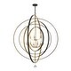 preview thumbnail 2 of 3, Luna 9 Light English Bronze & Antique Gold Chandelier - 48'' W x 58.5'' H - 48'' W x 58.5'' H