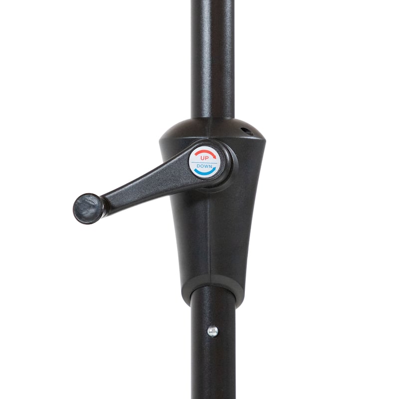 Leona 9-foot Steel Round Market Umbrella with Tilt and Crank by Furniture of America