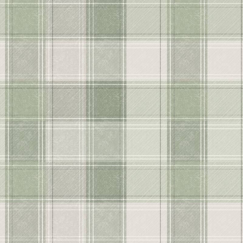 Arthouse Rita Green Country Check Wallpaper