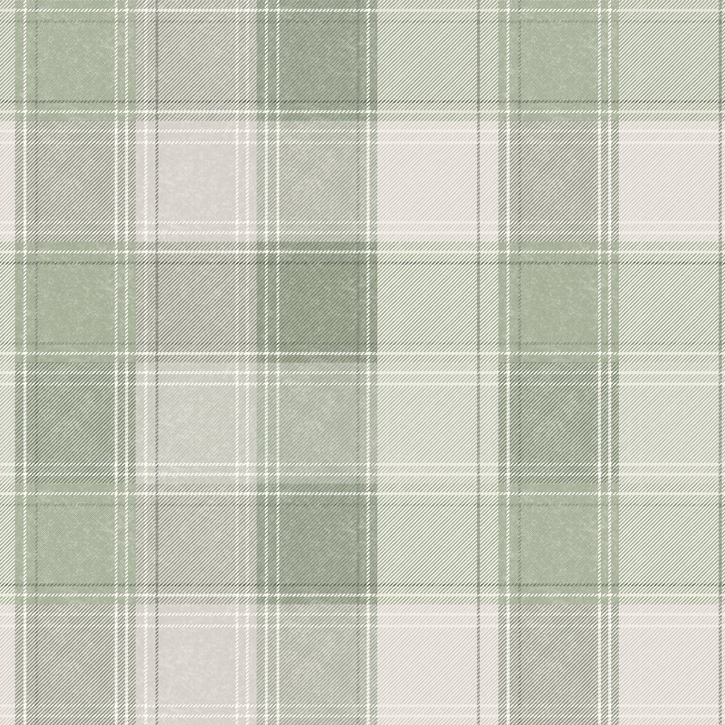 Arthouse Rita Green Country Check Wallpaper