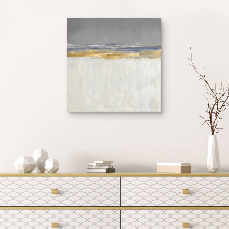 Gold and Silver Horizon I by Jake Messina Canvas Art Print