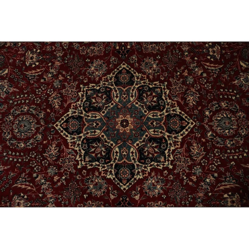 Hand Knotted Oriental 100% Wool Carpet Traditional Floral Red Tabriz Area Rug - 8' 8'' X 5' 9''
