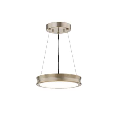 EVOLV Fusion Bevel 8.5-inch LED Pendant with Opal Glass