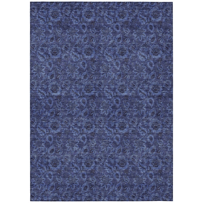 HomeRoots Floral Transitional Rectangle Outdoor Rug
