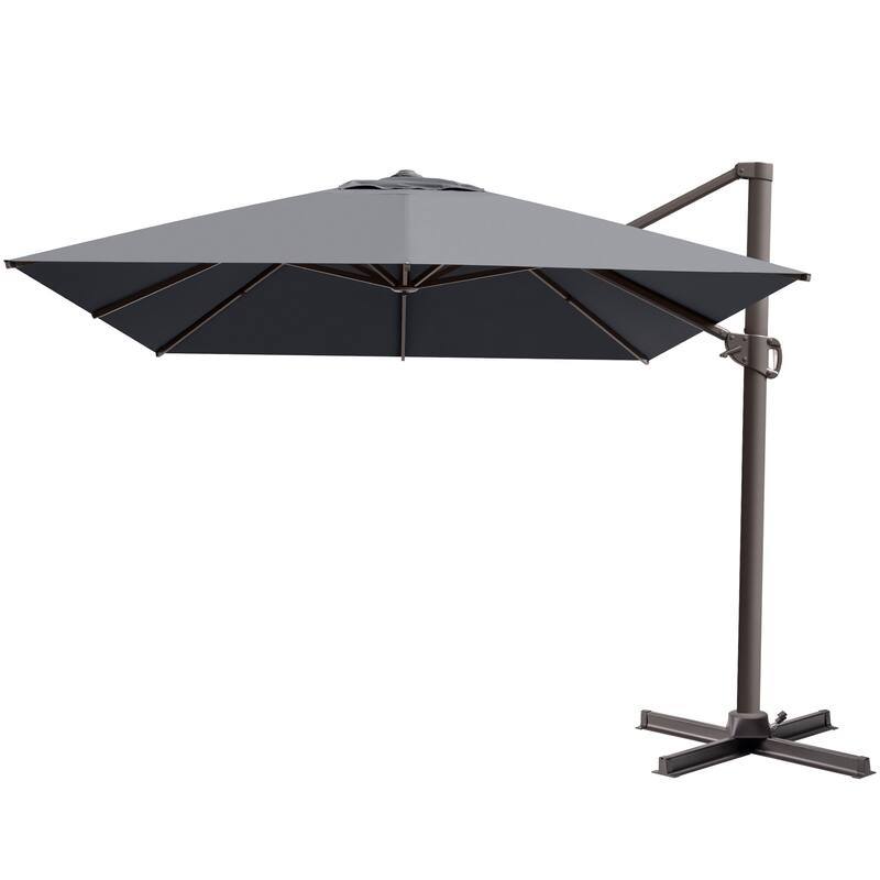 10x12.5 FT Outdoor Patio Cantilever Umbrella 360 Degree Rotation