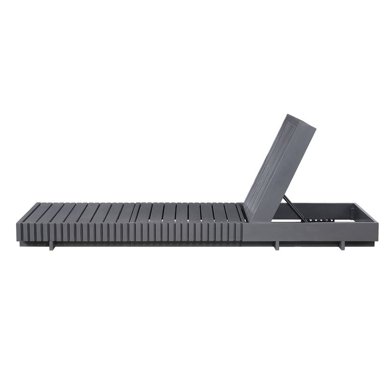 Christopher Knight Home - Kim Lounge Chaise Modern Outdoor Wooden Set with Triple-Fold Lounge Cushion