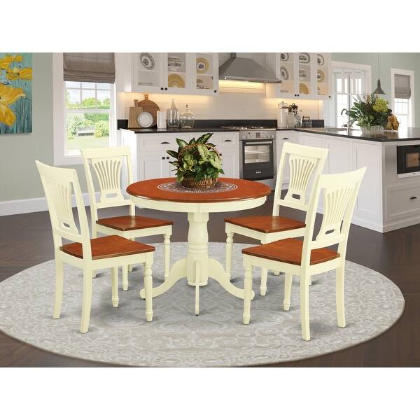 5 Piece Kitchen Table Set And 4 Chairs For Dining Room On Sale Overstock 10195736 Brown