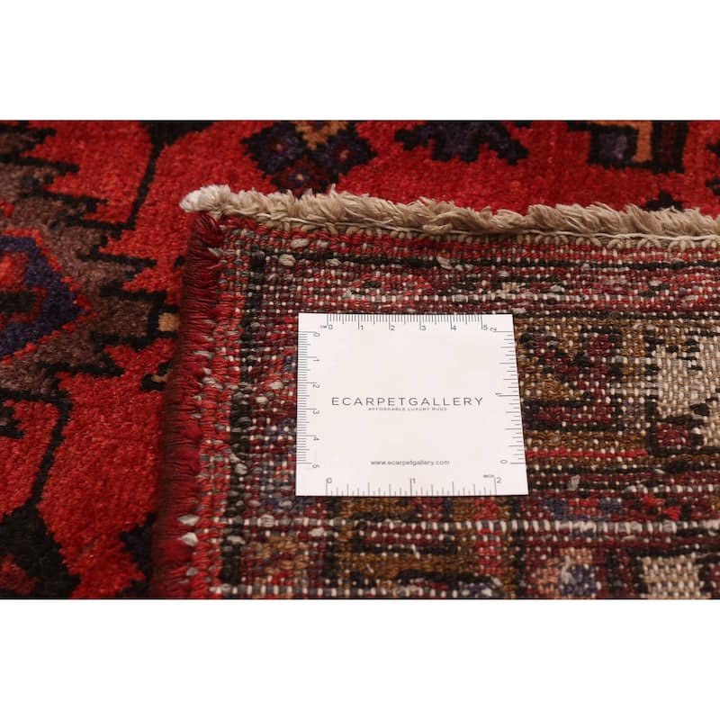 ECARPETGALLERY Hand-knotted Andelz Red Wool Rug - 3'4 x 9'5