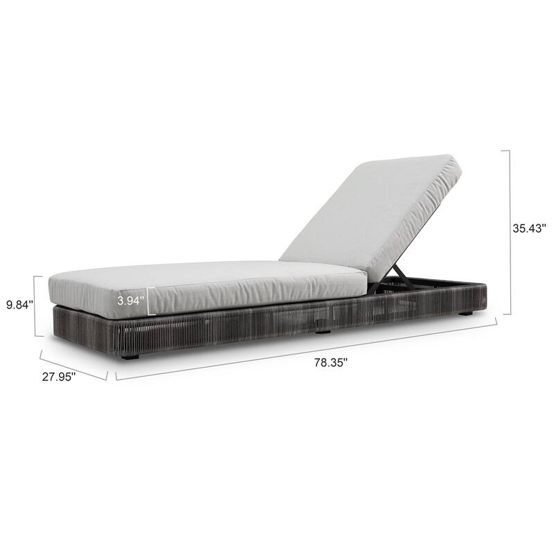 The Laze Moderno Outdoor Chaise Lounge (Set of 2) - N/A