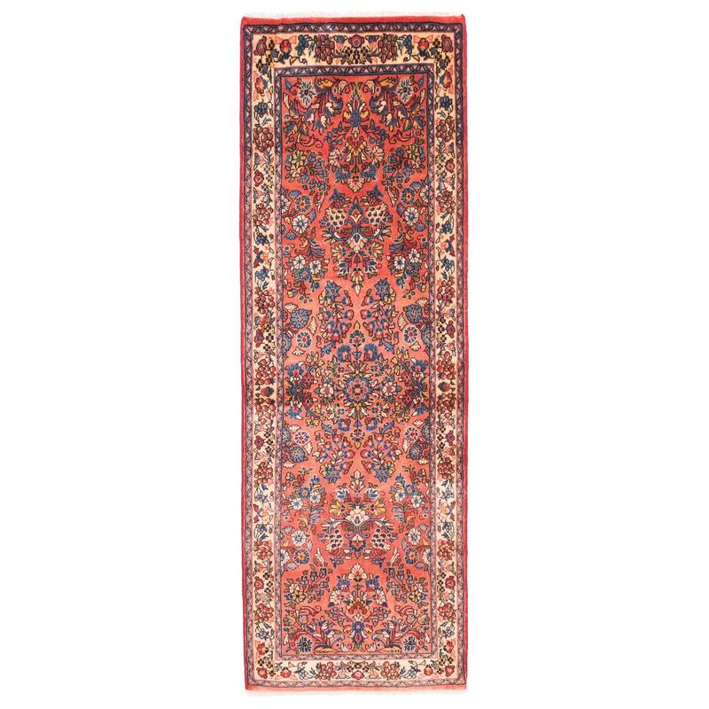 ECARPETGALLERY Hand-knotted Anadol Light Red Wool Rug - 2'4 x 7'7
