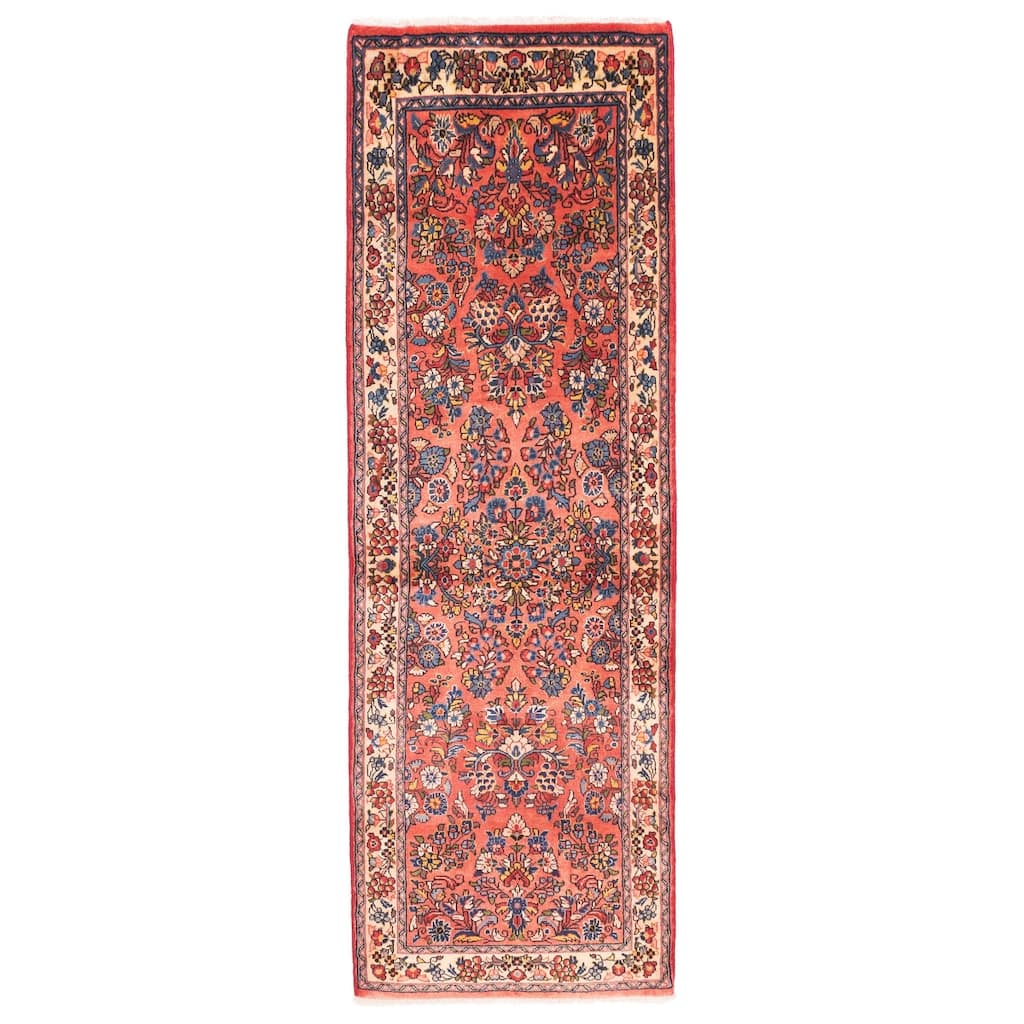 ECARPETGALLERY Hand-knotted Anadol Light Red Wool Rug - 2'4 x 7'7