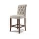 preview thumbnail 5 of 18, Furniture of America Sheila Chenille Counter Height Chair (Set of 2)