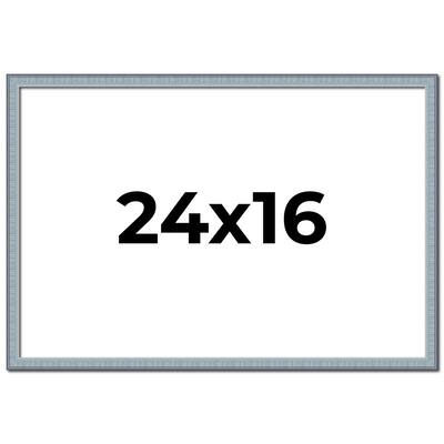 24x16 Frame Rustic Sky Blue Solid Wood Picture Frame | 0.75 Inch
