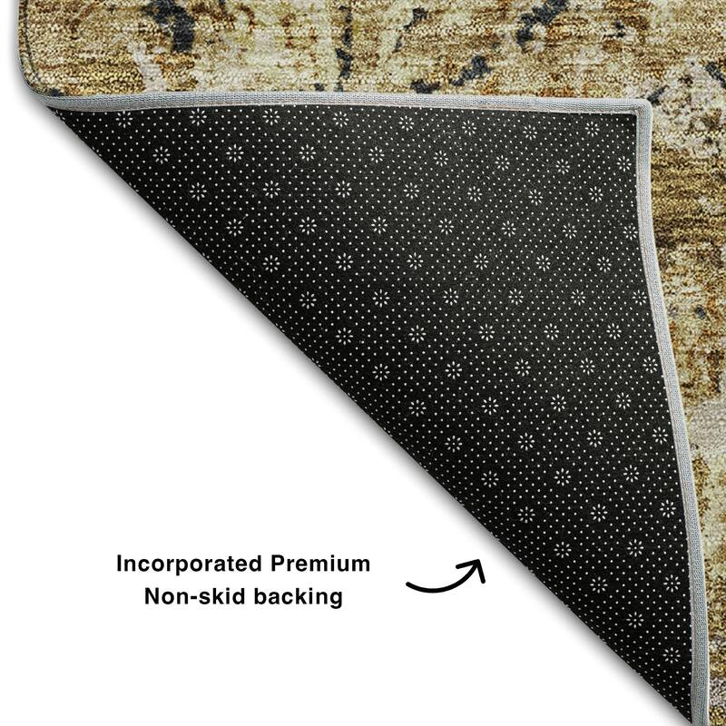 Premium Washable Super Soft Trellis Distressed Mayfield Rug