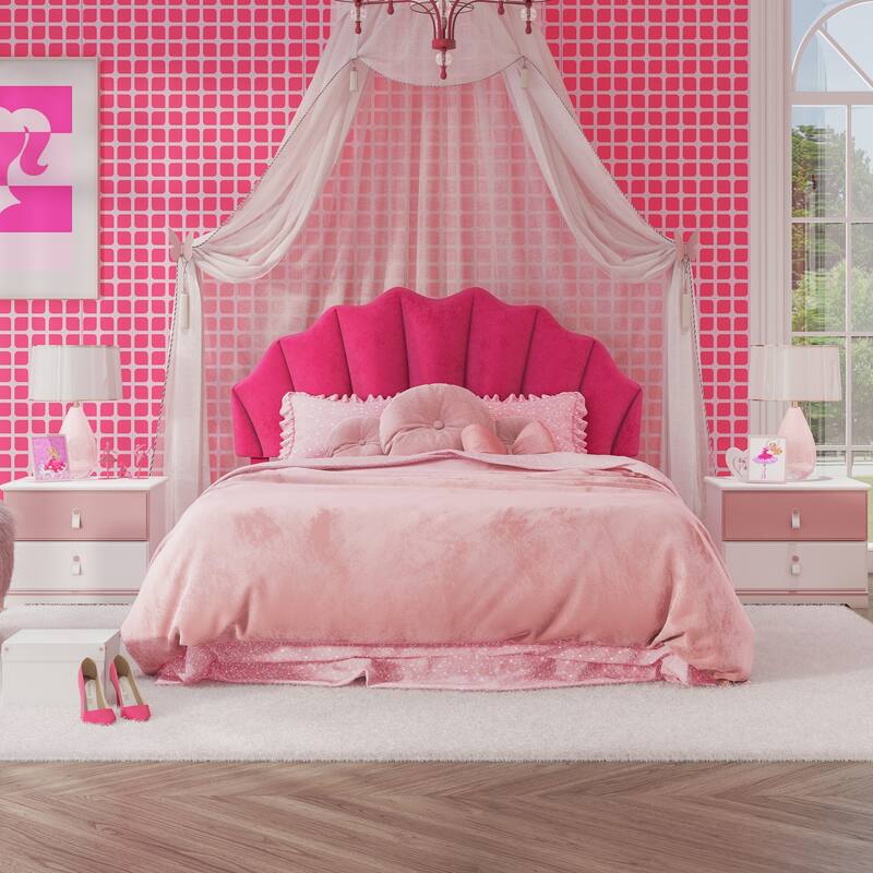 Living Essentials by Hillsdale Elina Upholstered Twin Headboard, Pink