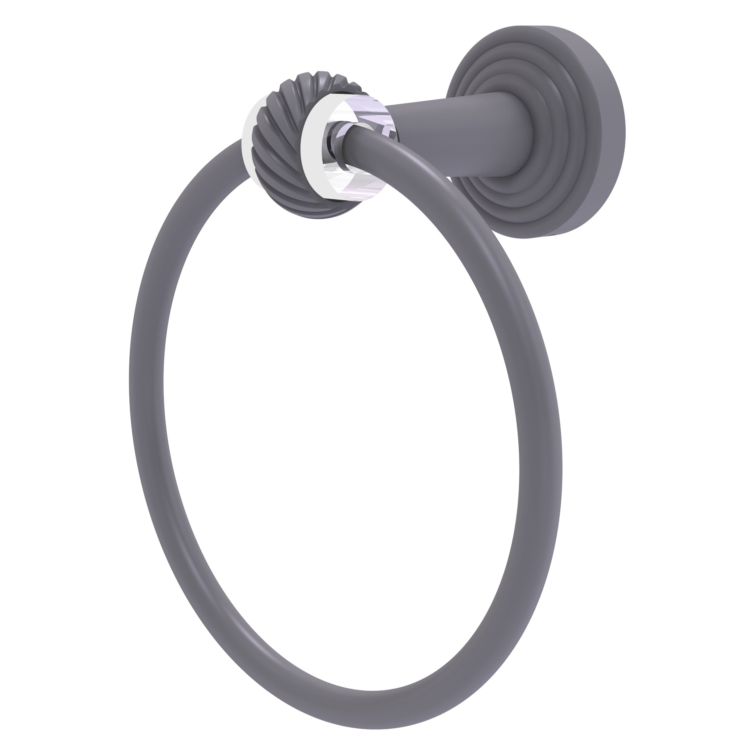 Allied Brass Pacific Beach Collection Towel Ring with Twisted Accents