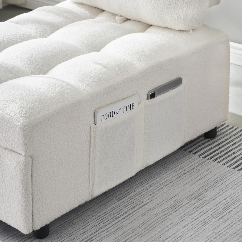 Convertible Teddy Sofa - 40.2-Inch Sofa Bed for Apartment or Office