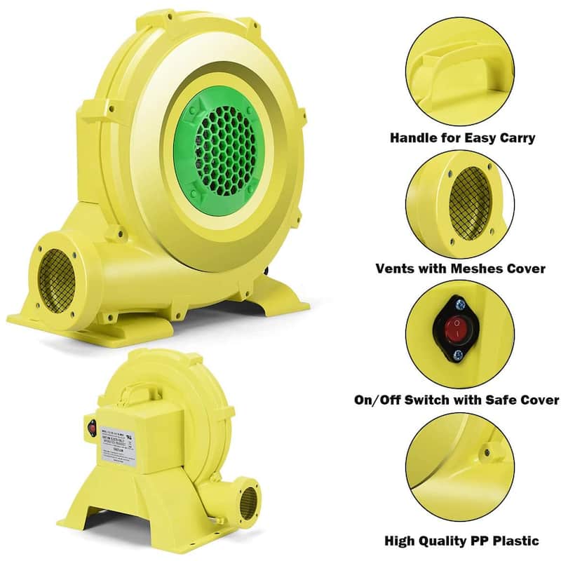 Air Blower, Pump Fan Commercial Inflatable Bouncer Blower, for Inflatable Bounce House Jumper Bouncy Castle, 950 Watt