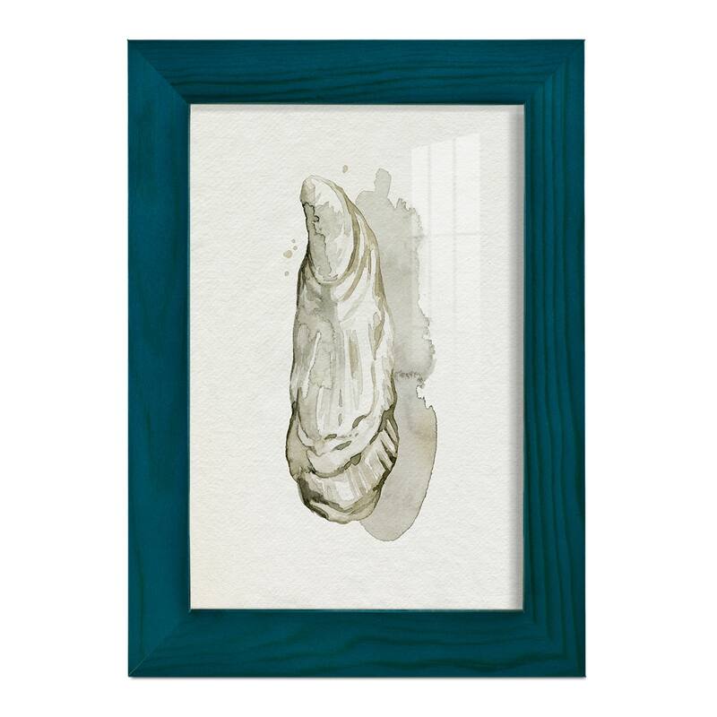 Oysters on the Bay I -Framed Print w/glass-Cherry Red
