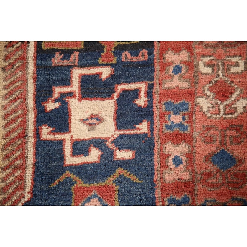 Tribal Meshkin Persian Runner Rug Vintage Wool Carpet - 3'4"x 9'5"