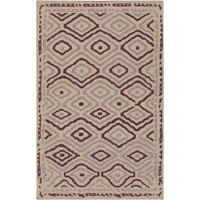 Hand-woven Viola Reversible Wool Area Rug