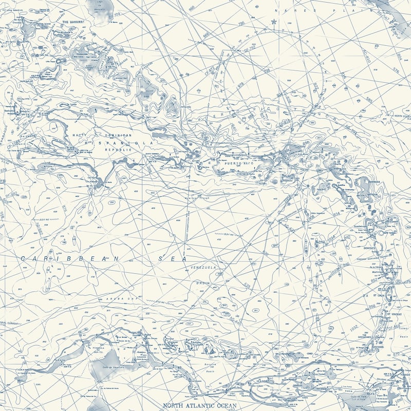 Chesapeake Charts Navy Nautical Chart Wallpaper