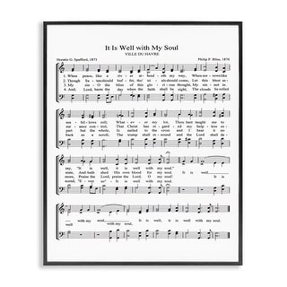 Stupell It is Well Vintage Sheet Music Framed Giclee Texture Art