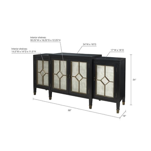 Madison Park Arbor Black Wood Transitional Buffet