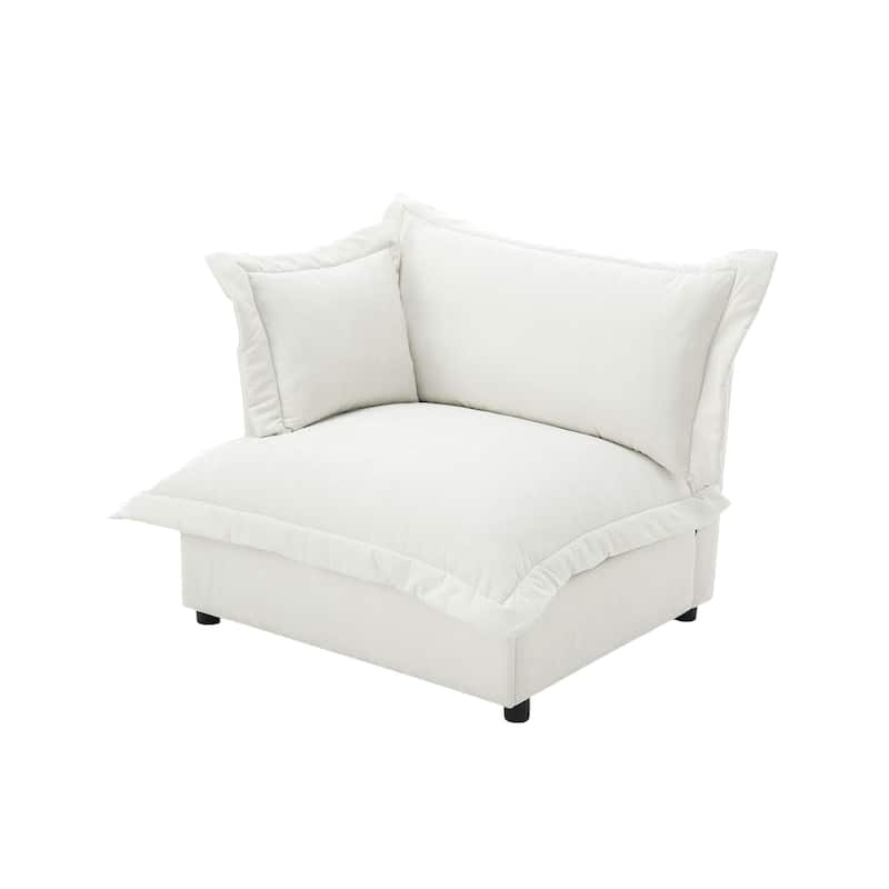 Double Layer Cushion Comfy Cloud Modular Sectional Sofa Couch Ottoman