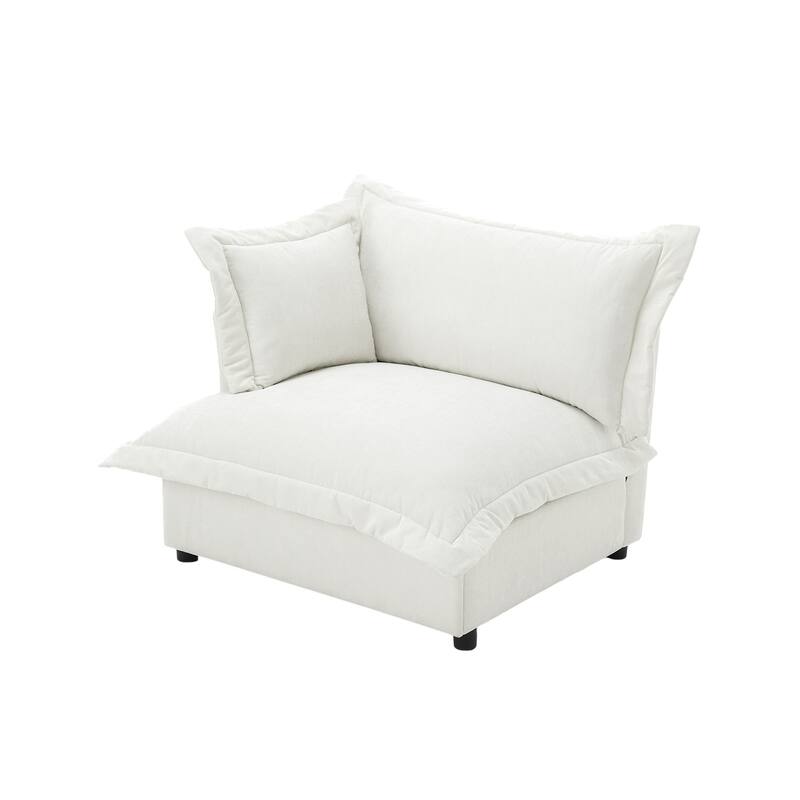 Upholstered Chenille Arm Club Chair Cloud corner cahir