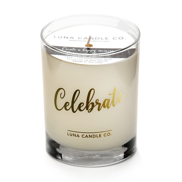 Natural Scented Vanilla Glass Candle, Soy Wax, Perfect Gift