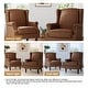 preview thumbnail 14 of 21, 2 Set Modern Vegan Leather Wing Back Armchair