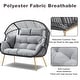 preview thumbnail 20 of 23, Gymojoy Double Wicker Egg Chair Outdoor Oversized Egg Chair