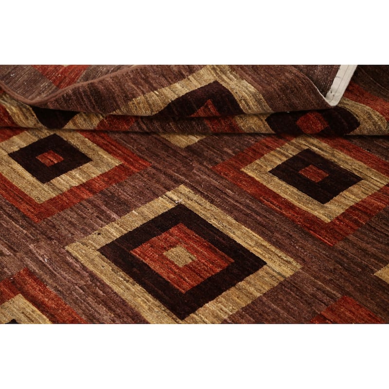 Geometric Gabbeh Kashkoli Oriental Area Rug Wool Hand-knotted - 6'6" x 9'2"