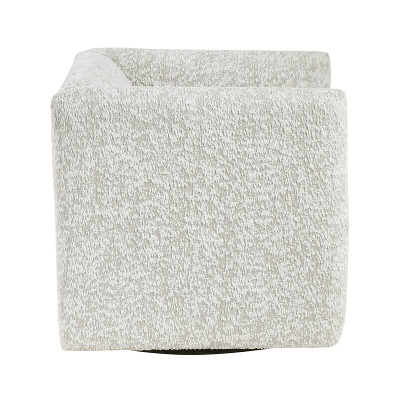 Quinn 33" Jacquard Swivel Chair - Lumbar Pillow, 360-Degree Swivel