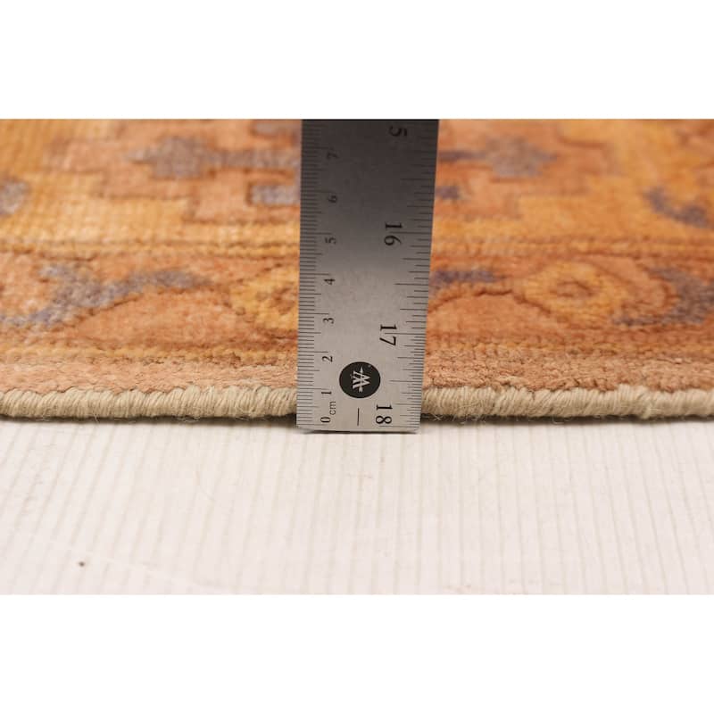 ECARPETGALLERY Hand-knotted Mamluk Copper Silk Rug - 7'9 x 9'9