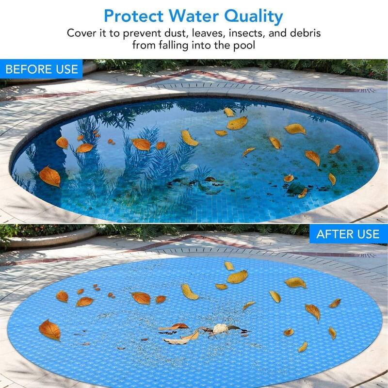 UV-Resistant Fade Resistant 12-Mil Solar Pool Cover for Inground Pool