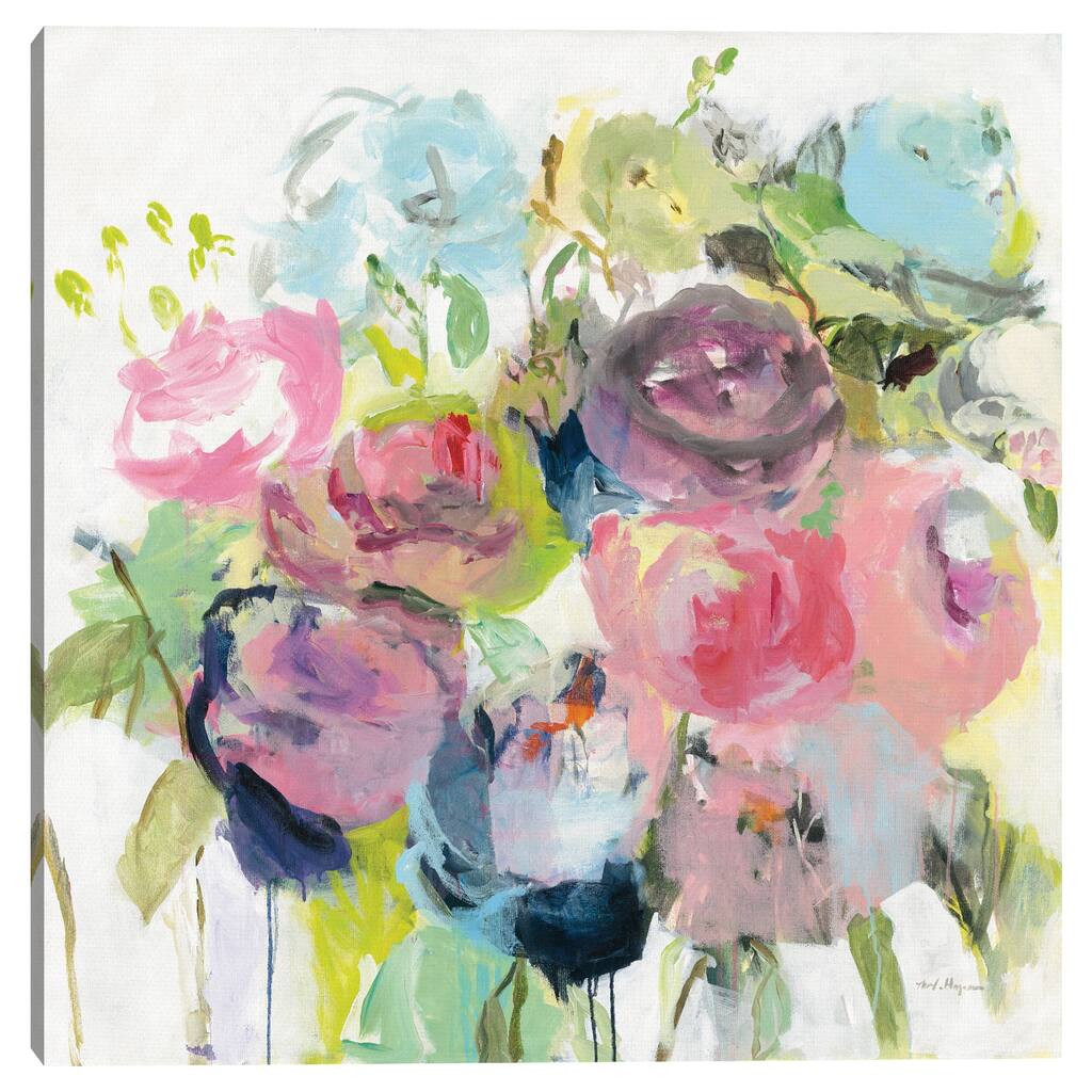 Bright Summer Peonies by Marilyn Hageman Canvas Art Print