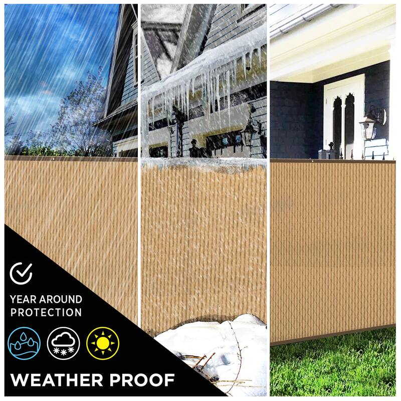 Boen Privacy Netting Beige 5' x 50', w/ Reinforced Grommets