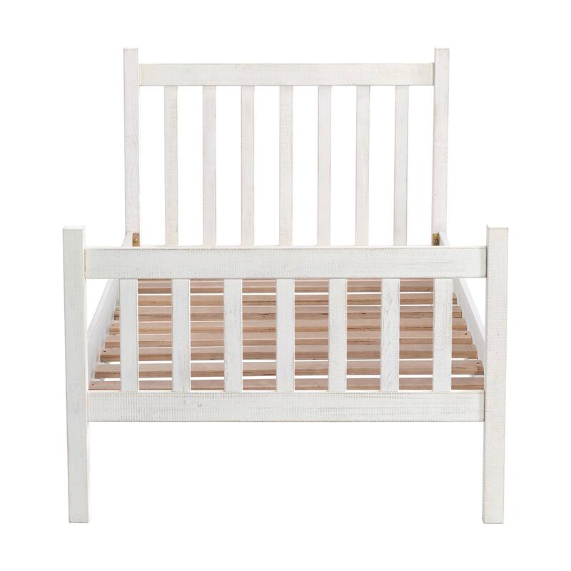 Windsor 3-Piece Wood Bedroom Set with Slat Twin Bed and 2 Nightstands