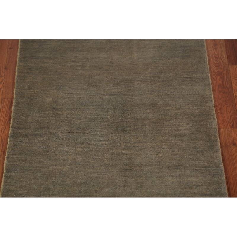 Modern Gabbeh Runner Rug Handmade Wool Carpet - 2'9" x 9'9"