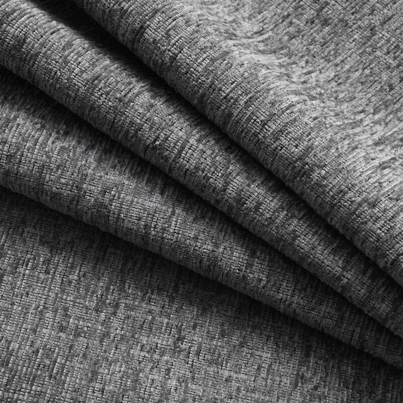 L-Shaped Sectional Chenille Sofa with Storage Ottoman, Phone Holder, USB Charger, Elephant Ear-Shaped Armrests and Pockets