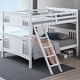 preview thumbnail 1 of 4, Furniture of America Daan Modern Solid Wood Full over Full Bunk Bed with Attached Angled Ladder White