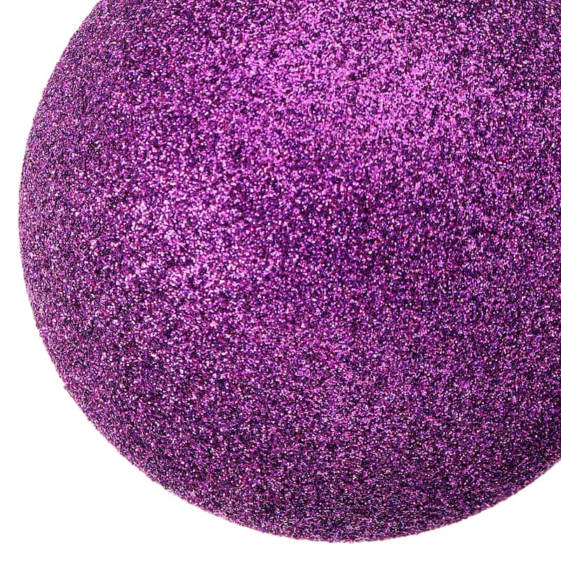 80mm Shatterproof Plastic Glitter Ball Set of 2