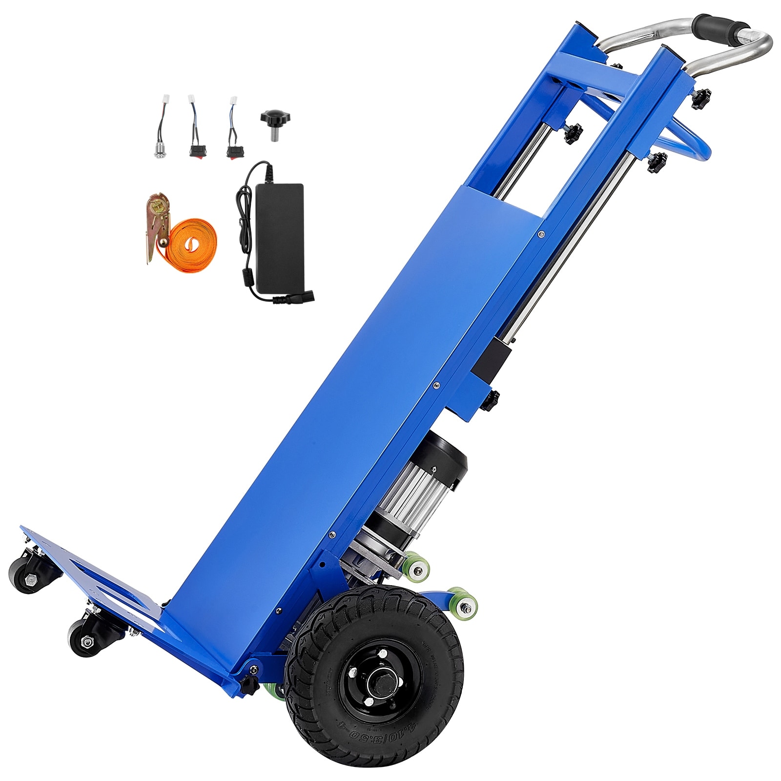 UIMOSO Electric Stair Climbing Dolly, 880lbs Electric Stair Climbing Hand Trucks with 157.5in Rope & Extendable Handle